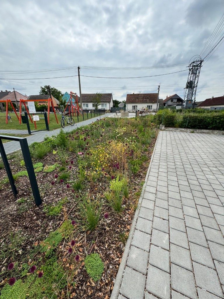 Hotový park s chodníkom