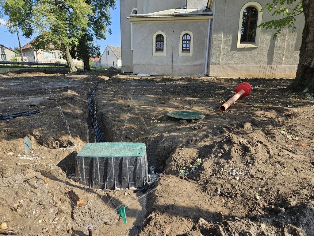 Závlahový systém v zemi